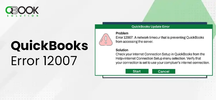QuickBooks Error 12007 