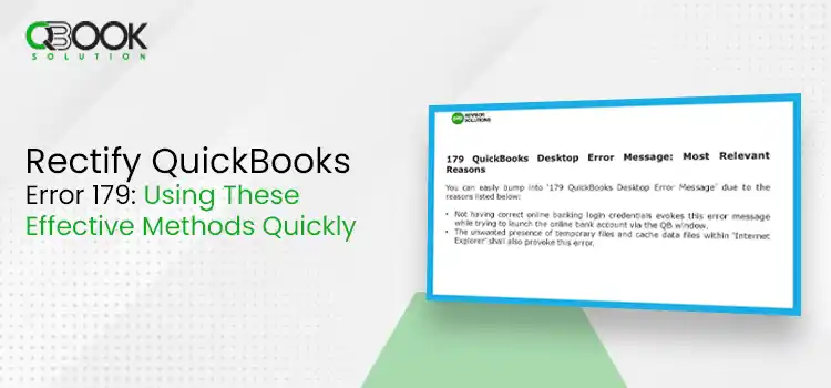 QuickBooks Error 179 